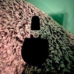 Elegant Sterling Silver and 2 ct diamonique wedding set. Size 5